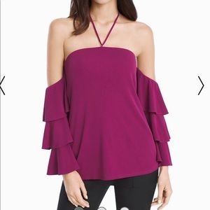 New WHBM 3Qtr. Sleeve Tiered Off The Shoulder